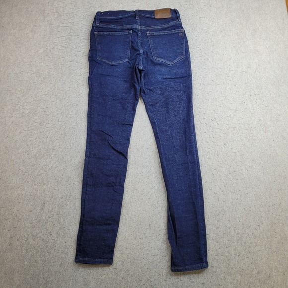 Madewell 9" Mid Rise Skinny Womens 26 Blue Dark Wash Stretch 26x28 - Picture 5 of 12